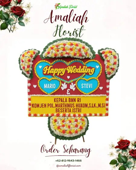Papan Bunga Pernikahan Klego